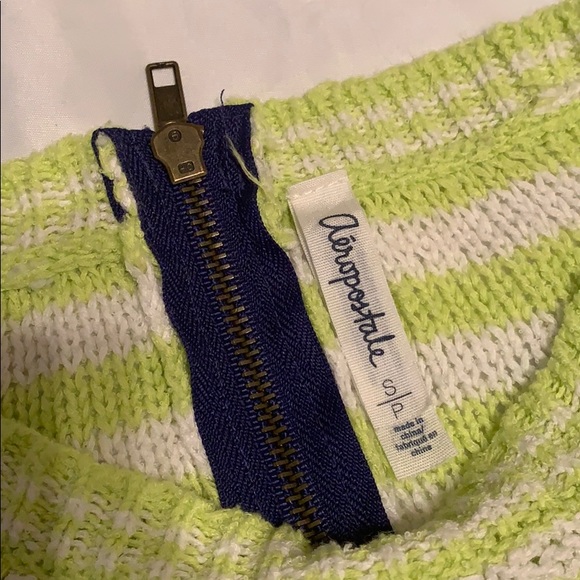 Neon green & white sweater - Picture 4 of 6